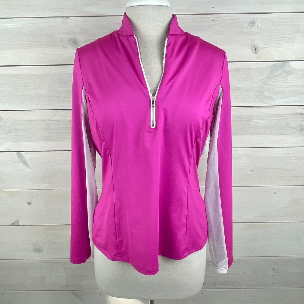 Amy Sport Pink Long Sleeve Golf Tennis Athletic Top Katelyn Paloma - NWT